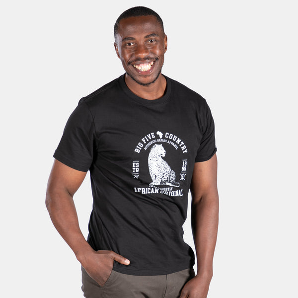 Men's Big 5 Leopard T-Shirt - Black – Big Blue