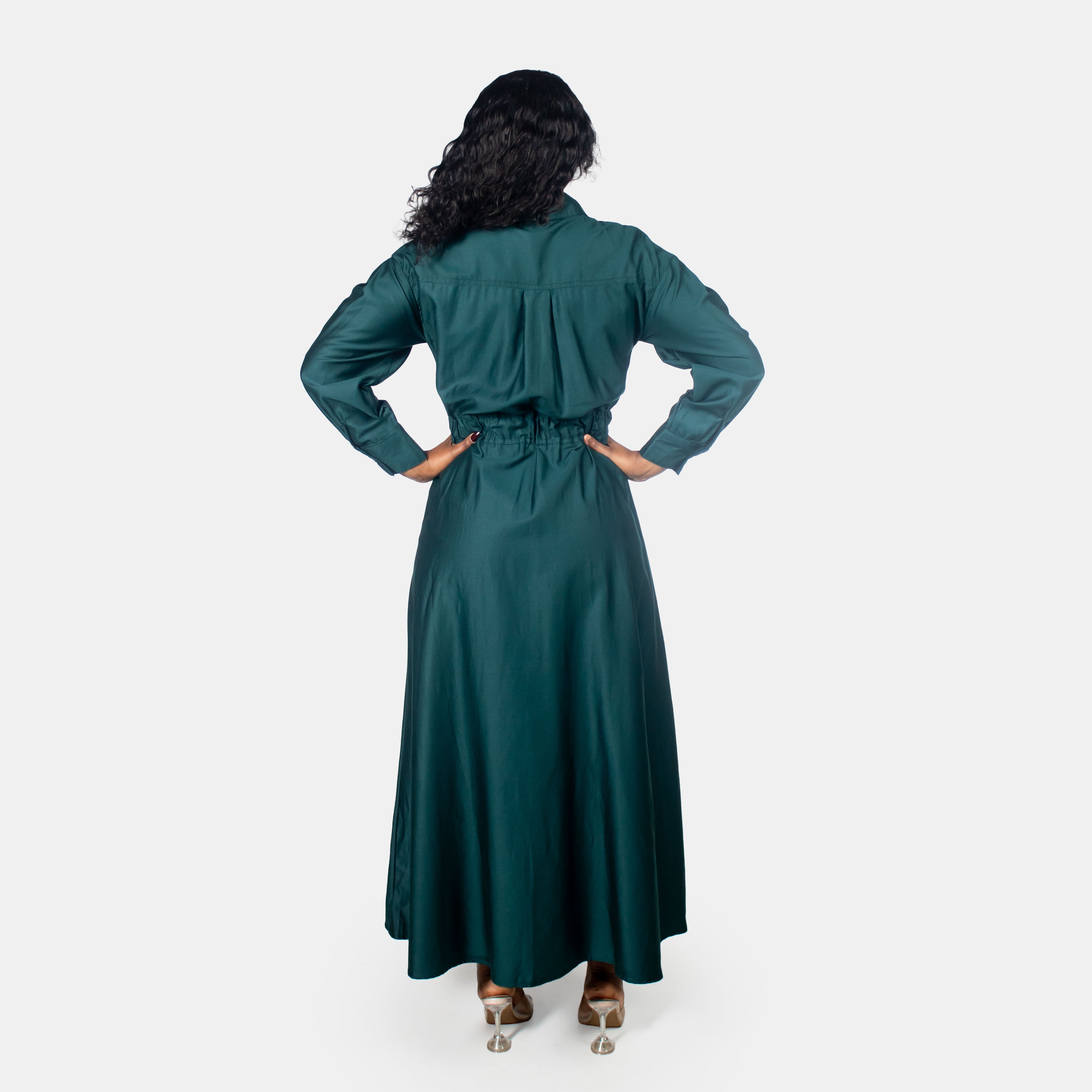 Ladies' Tulip Dress - Teal Big Blue Ladies' Tulip Dress - Teal Big Blue