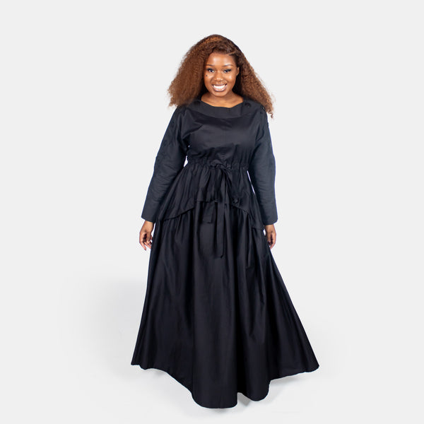 Ladies' Vintage Twist Dress - Black – Big Blue