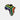SA Flag Africa Continent Shaped Magnet