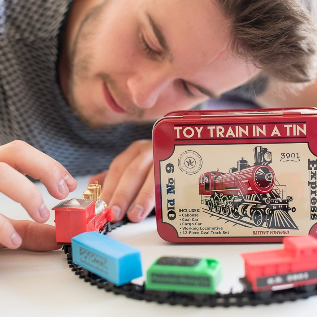 Desktop Model Train In A Tin